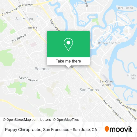 Poppy Chiropractic map
