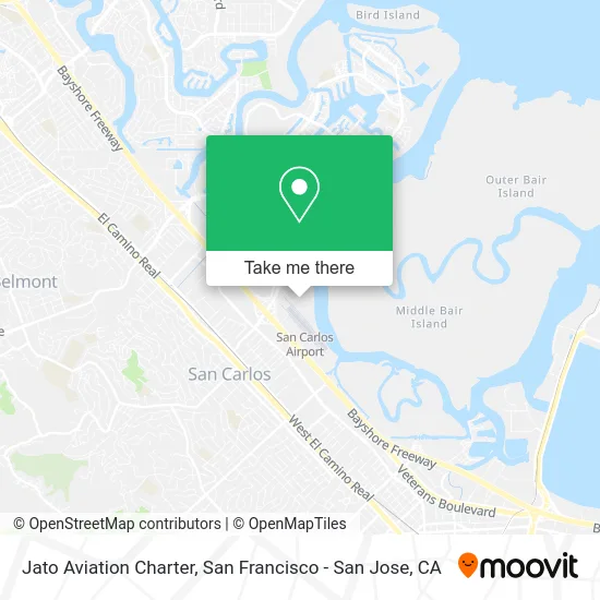 Jato Aviation Charter map