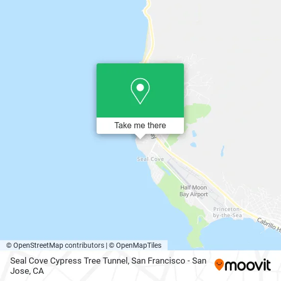 Mapa de Seal Cove Cypress Tree Tunnel