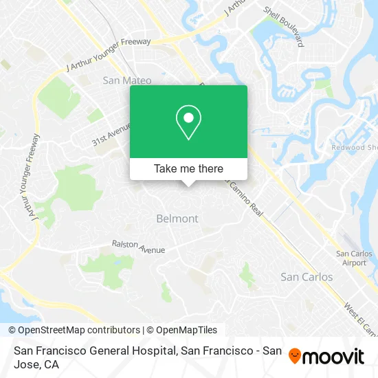 Mapa de San Francisco General Hospital