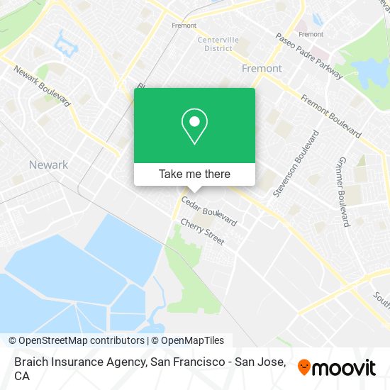 Mapa de Braich Insurance Agency