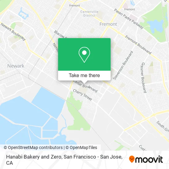 Hanabi Bakery and Zero map