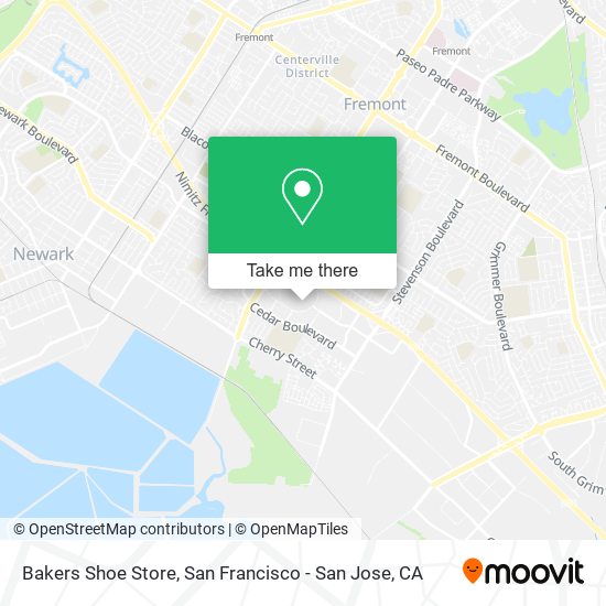 Mapa de Bakers Shoe Store