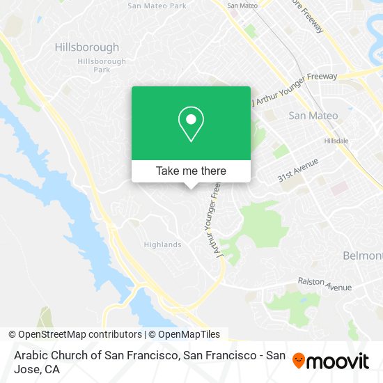 Arabic Church of San Francisco map