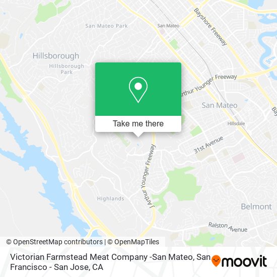 Mapa de Victorian Farmstead Meat Company -San Mateo