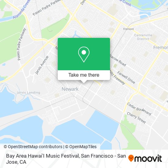 Bay Area Hawai'I Music Festival map