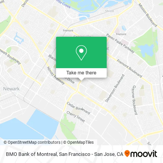 BMO Bank of Montreal map