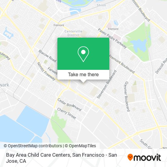 Bay Area Child Care Centers map