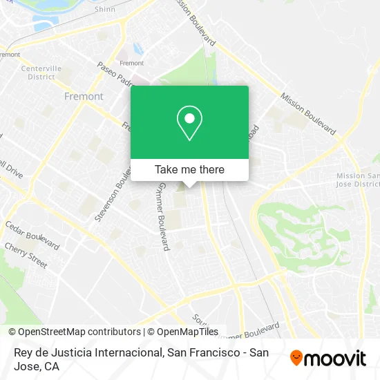 Rey de Justicia Internacional map