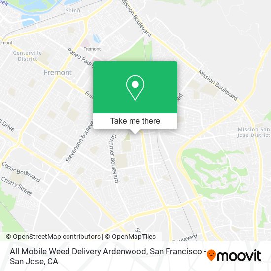 Mapa de All Mobile Weed Delivery Ardenwood