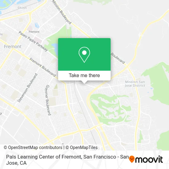 Pals Learning Center of Fremont map