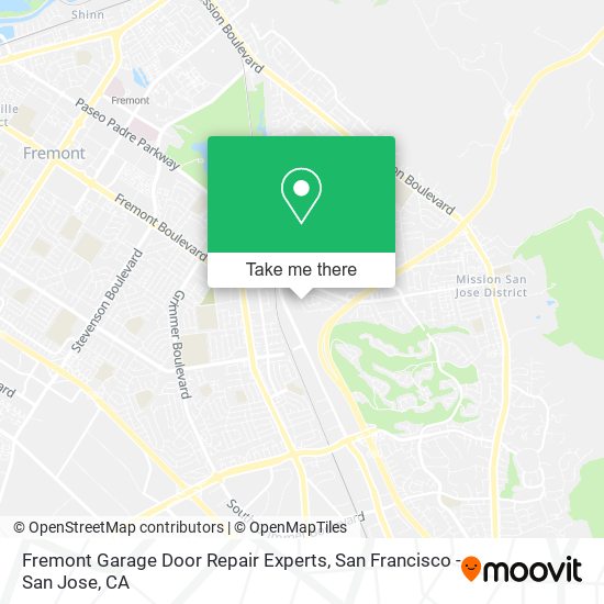 Fremont Garage Door Repair Experts map