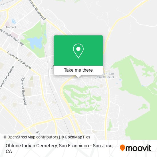 Ohlone Indian Cemetery map