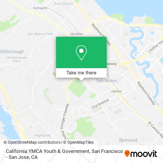 California YMCA Youth & Government map