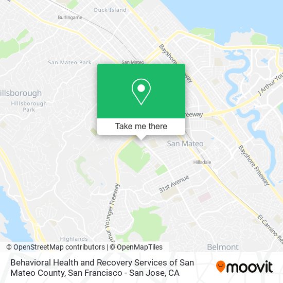 Behavioral Health and Recovery Services of San Mateo County map