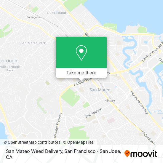 San Mateo Weed Delivery map
