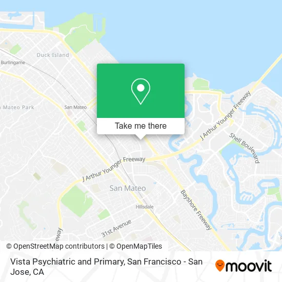 Vista Psychiatric and Primary map