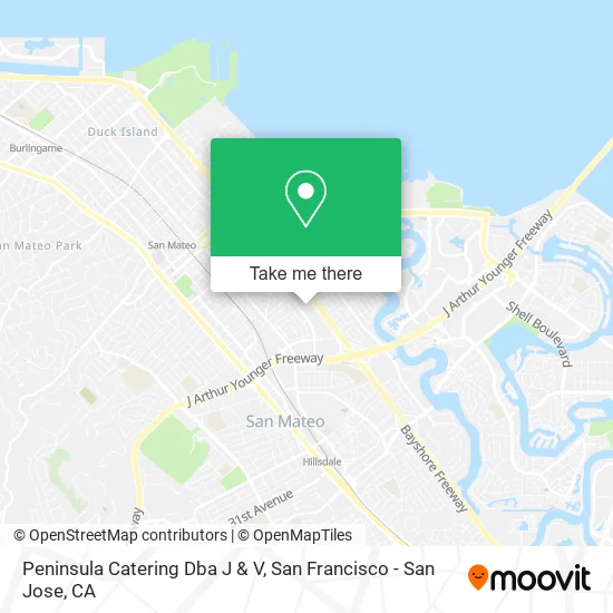 Peninsula Catering Dba J & V map