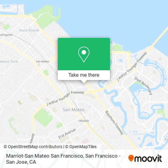 Mapa de Marriot-San Mateo San Francisco