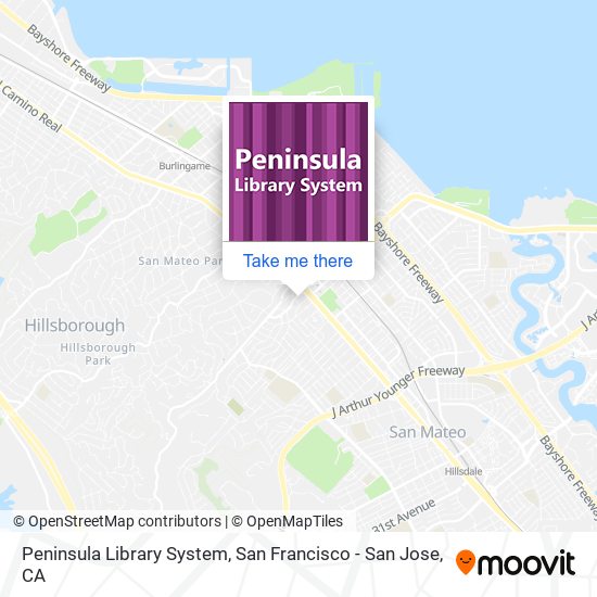 Peninsula Library System map