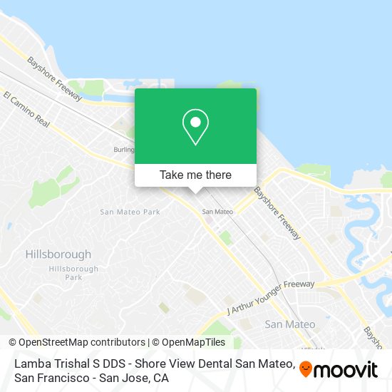 Lamba Trishal S DDS - Shore View Dental San Mateo map