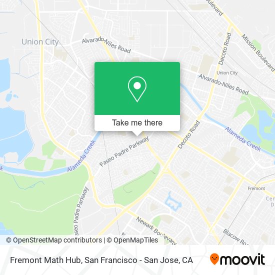 Fremont Math Hub map