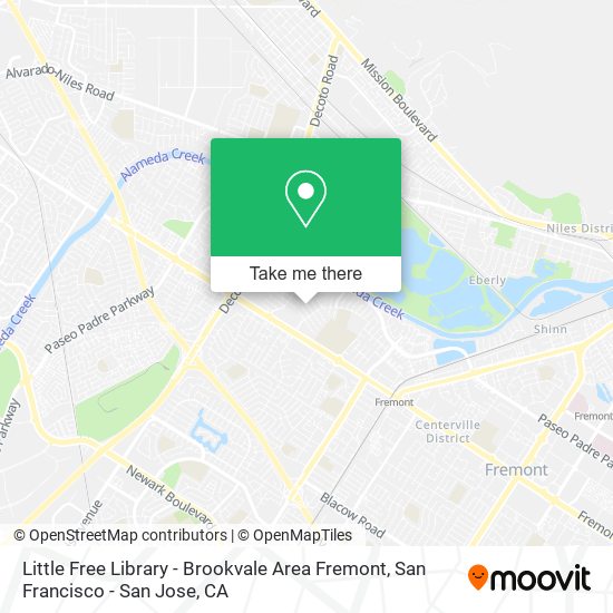 Little Free Library - Brookvale Area Fremont map