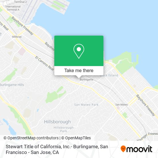 Mapa de Stewart Title of California, Inc.- Burlingame
