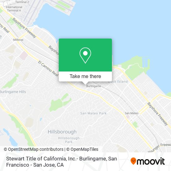 Stewart Title of California, Inc.- Burlingame map