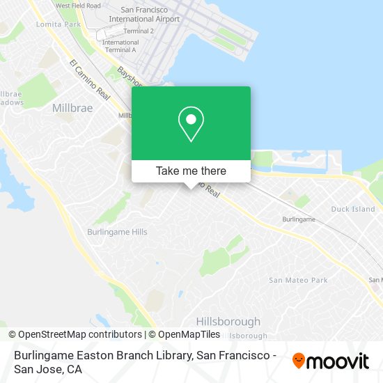 Burlingame Easton Branch Library map