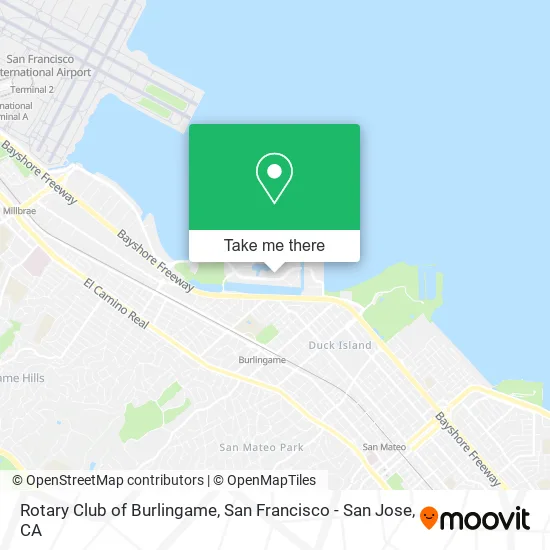 Rotary Club of Burlingame map