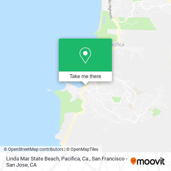 Mapa de Linda Mar State Beach, Pacifica, Ca.