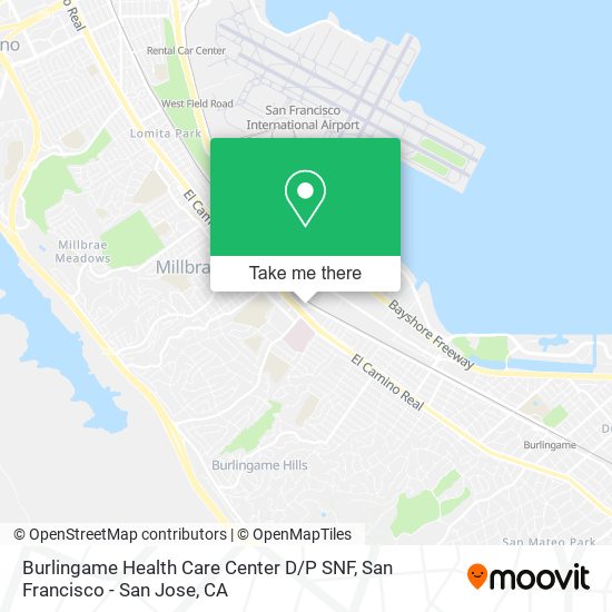 Burlingame Health Care Center D / P SNF map