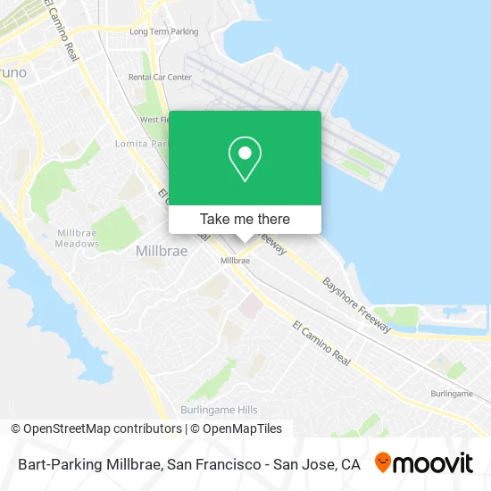 Mapa de Bart-Parking Millbrae