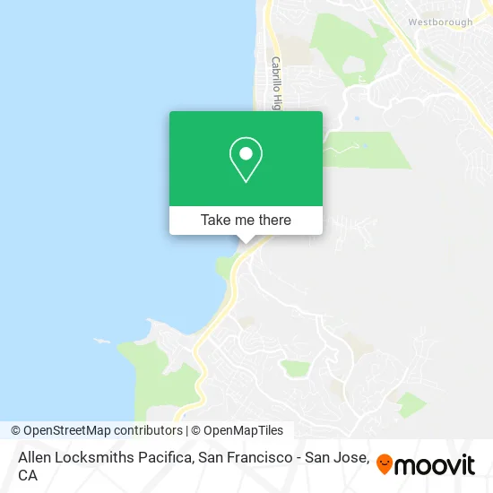 Allen Locksmiths Pacifica map