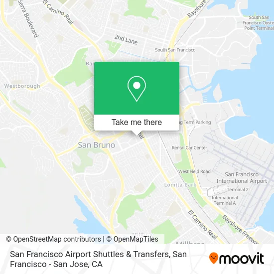 San Francisco Airport Shuttles & Transfers map