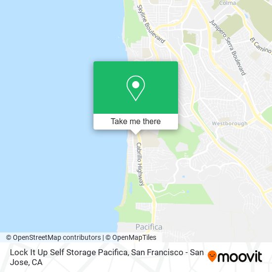 Mapa de Lock It Up Self Storage Pacifica