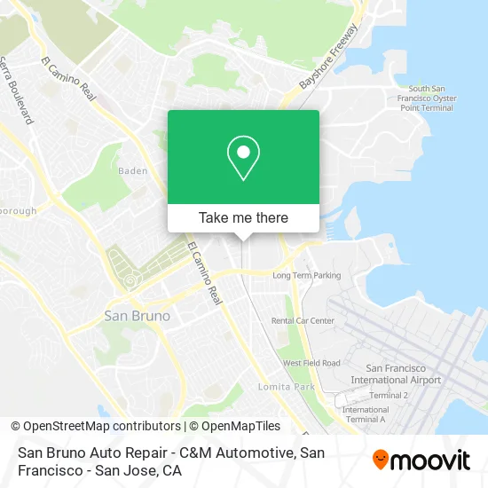 San Bruno Auto Repair - C&M Automotive map