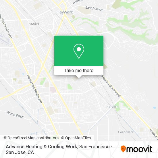 Mapa de Advance Heating & Cooling Work