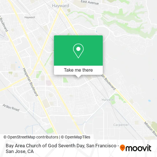 Bay Area Church of God Seventh Day map