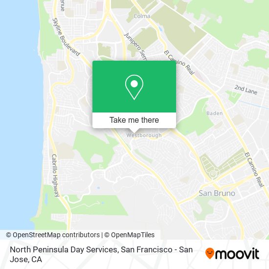 North Peninsula Day Services map