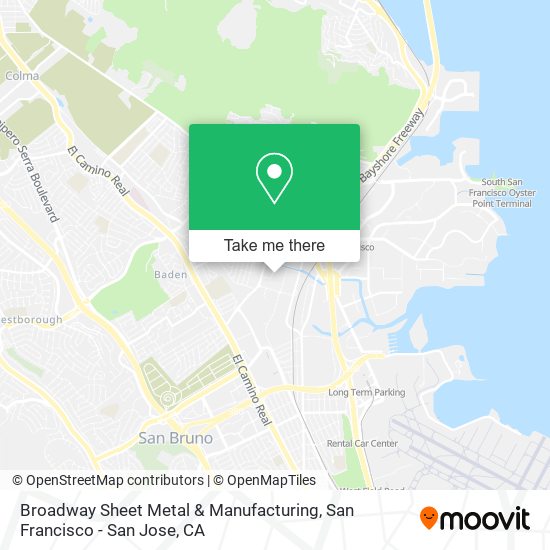 Broadway Sheet Metal & Manufacturing map