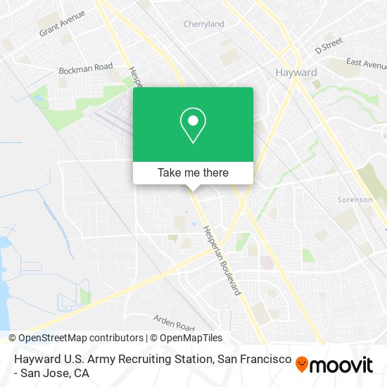 Mapa de Hayward U.S. Army Recruiting Station