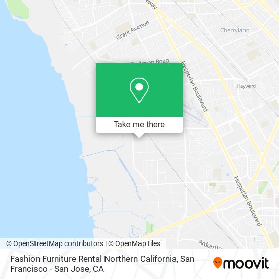 Fashion Furniture Rental Northern California map