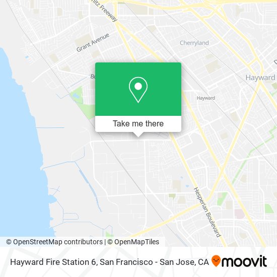 Hayward Fire Station 6 map