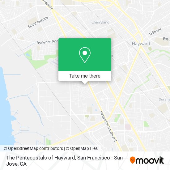 The Pentecostals of Hayward map