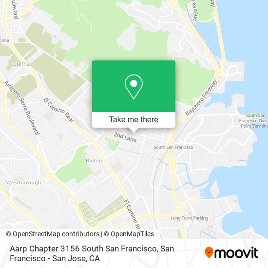 Mapa de Aarp Chapter 3156 South San Francisco