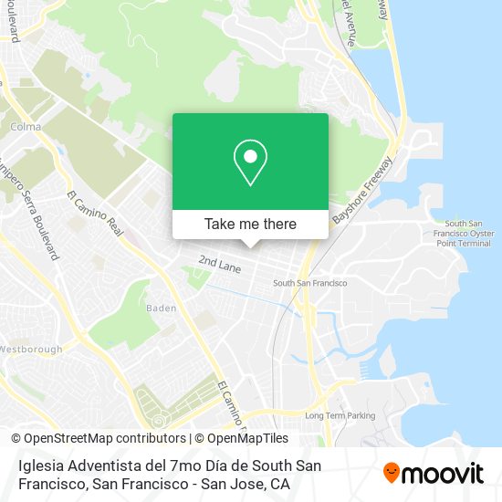Mapa de Iglesia Adventista del 7mo Día de South San Francisco