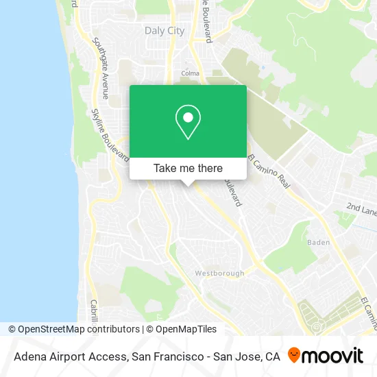 Adena Airport Access map