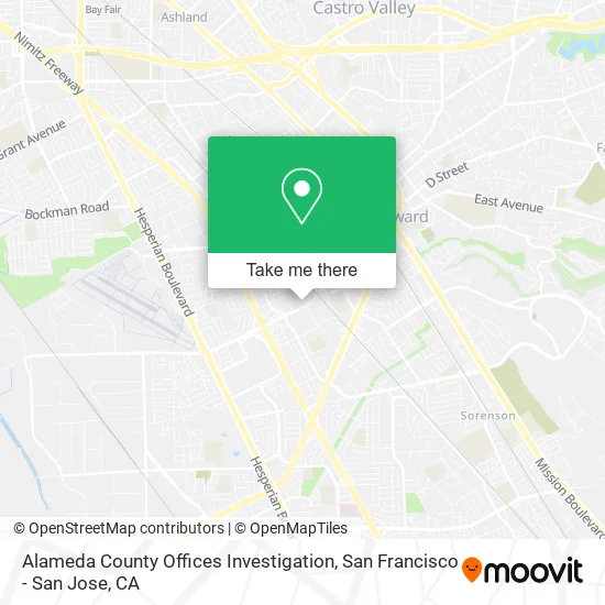 Alameda County Offices Investigation map